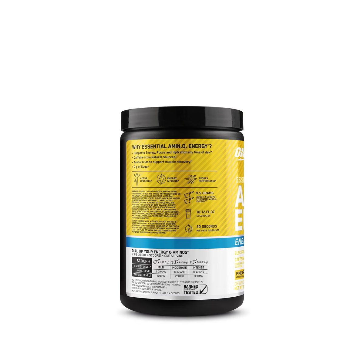 Essential AMIN.O. Energy + Electrolytes - Pineapple Twist (30 Servicios)